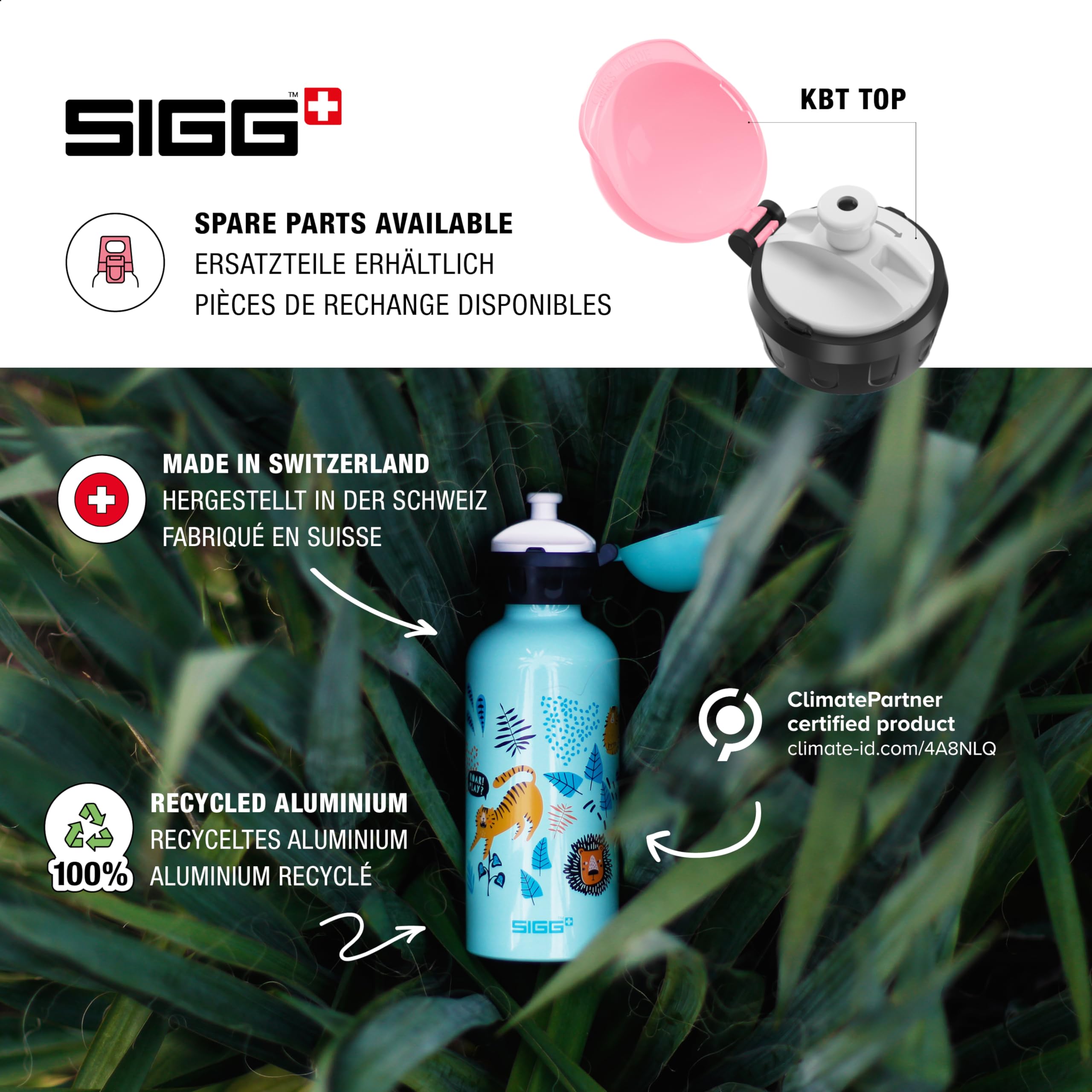 SIGG - Kids Water Bottle - All My Friends - Leakproof - Lightweight - BPA Free - Aluminum - 13 Oz